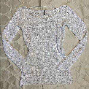 NAF NAF - Cream Knit Sweater Shirt